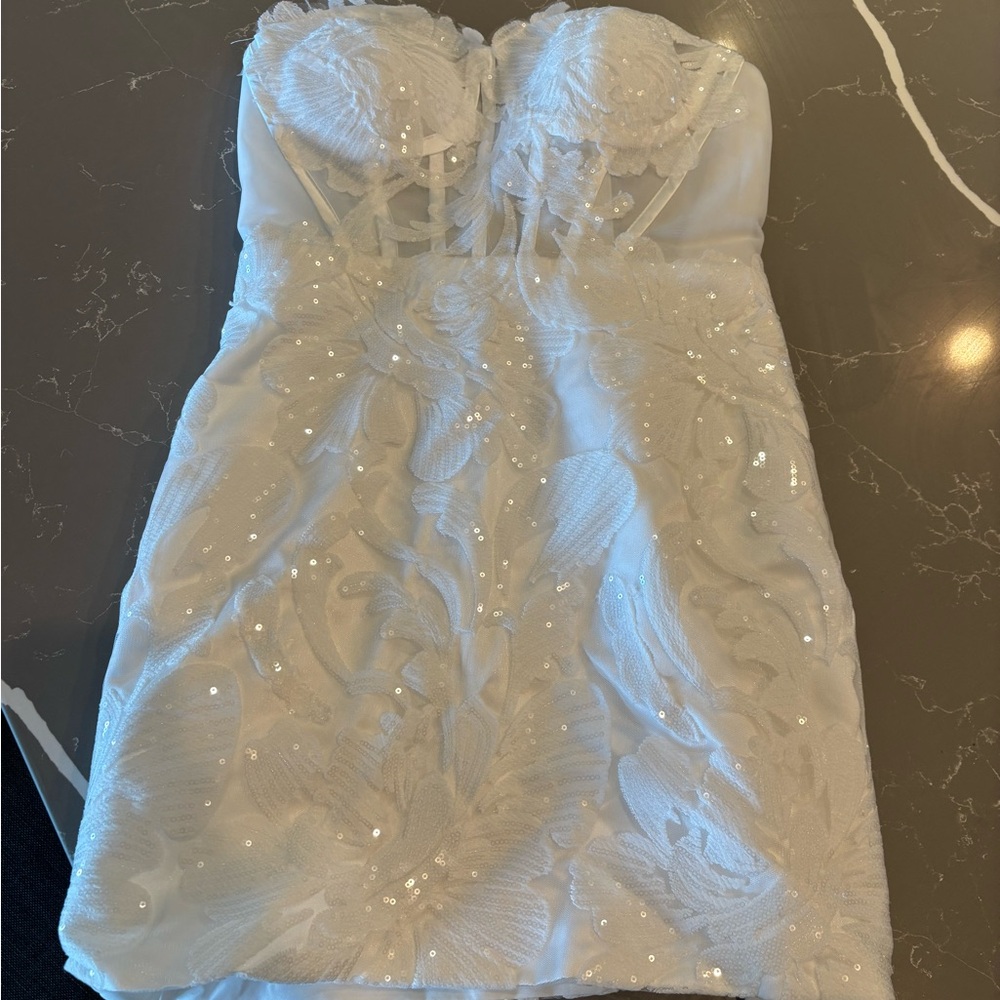 White Strapless Dress